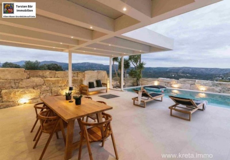 Kamilari Kreta, Kamilari Villa 160m² Wfl. Meer- und Bergblick priv. Pool Haus kaufen